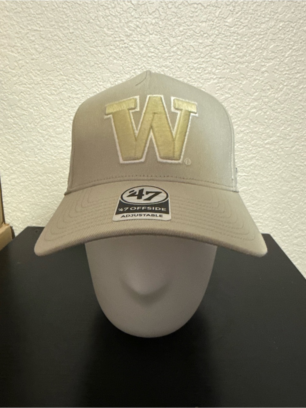 Washington Huskies '47 Brand Hat UW NCAA Snapback Beige OSFA Cap Offside New
